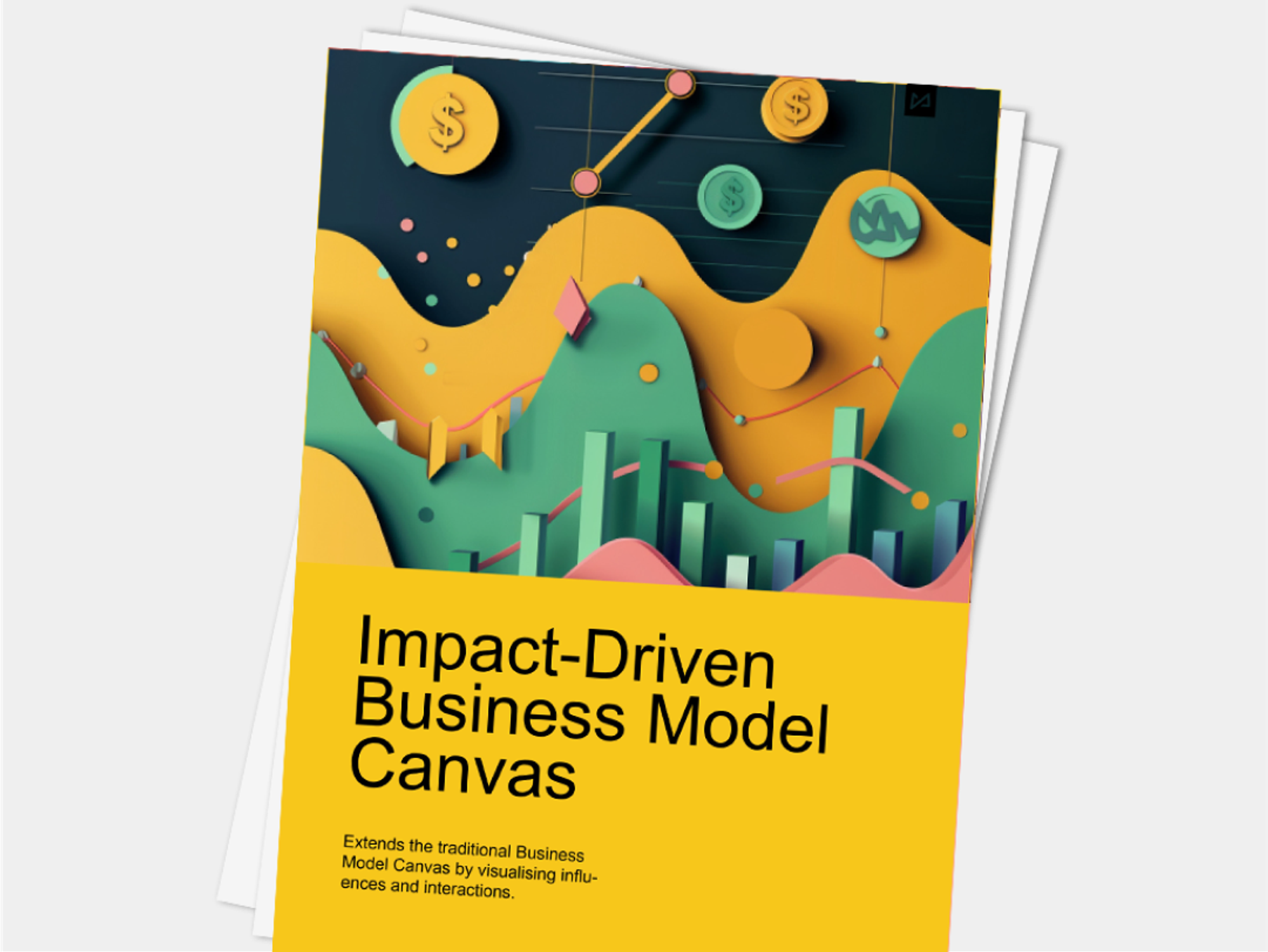 Booklet with "Impact-Driven Business Model Canvas" on its cover