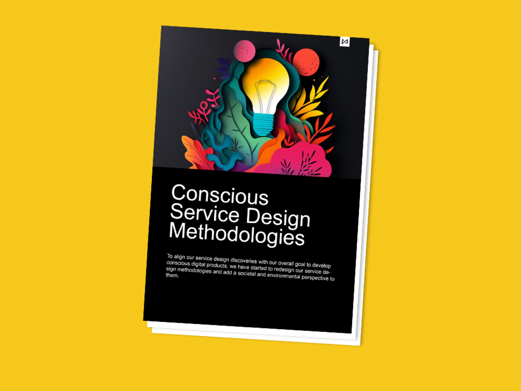 Image of booklet reading "Conscious Service Design Methods" on its cover
