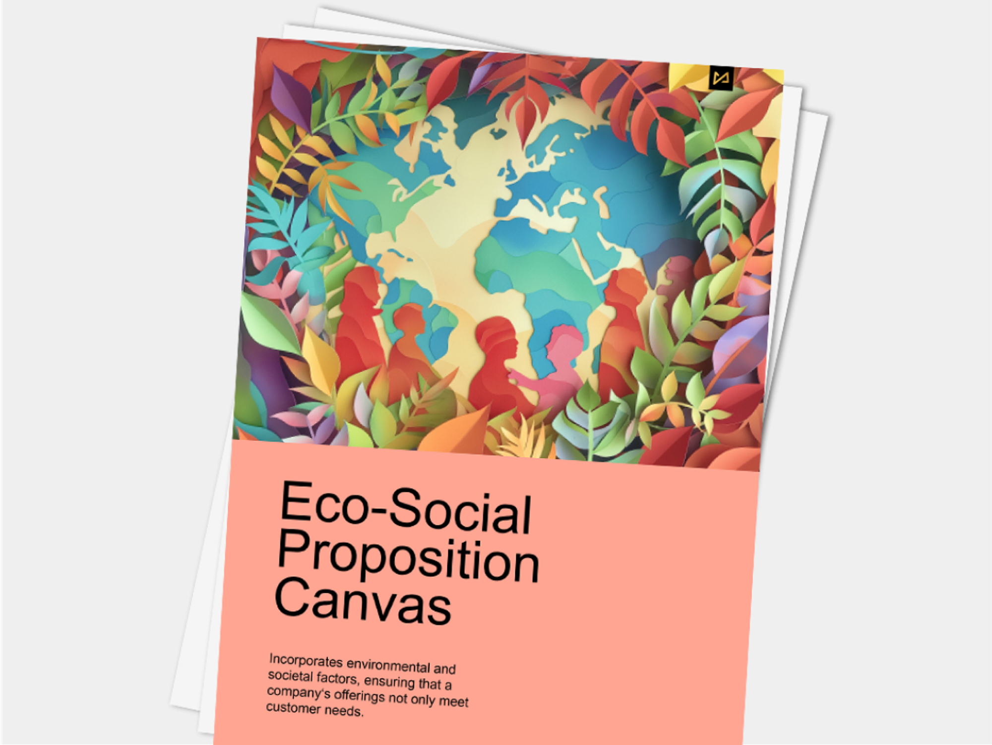 Booklet with "Eco-Social Proposition Canvas " on its cover