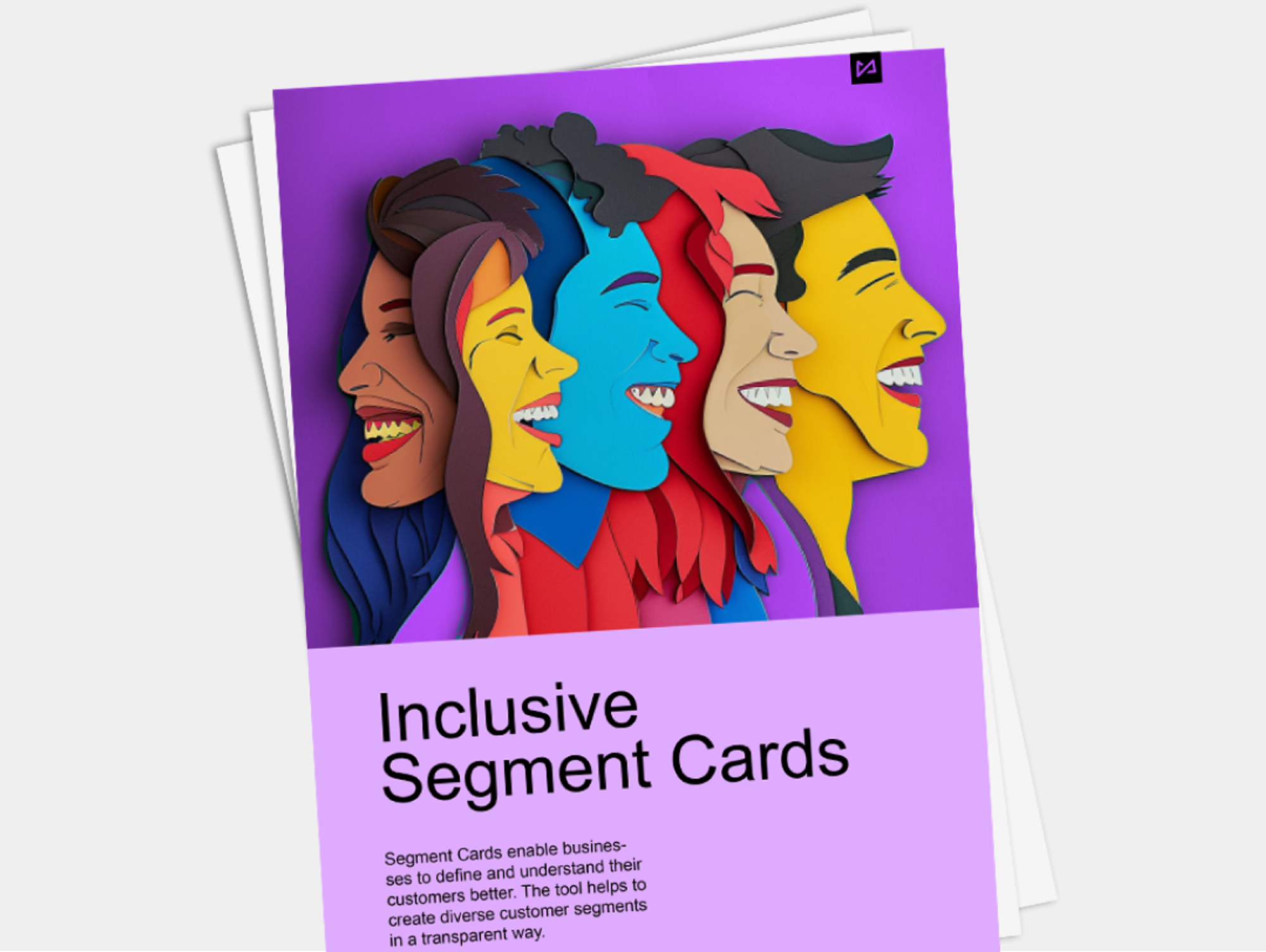 Booklet with "Inclusive Segment Cards" on its cover